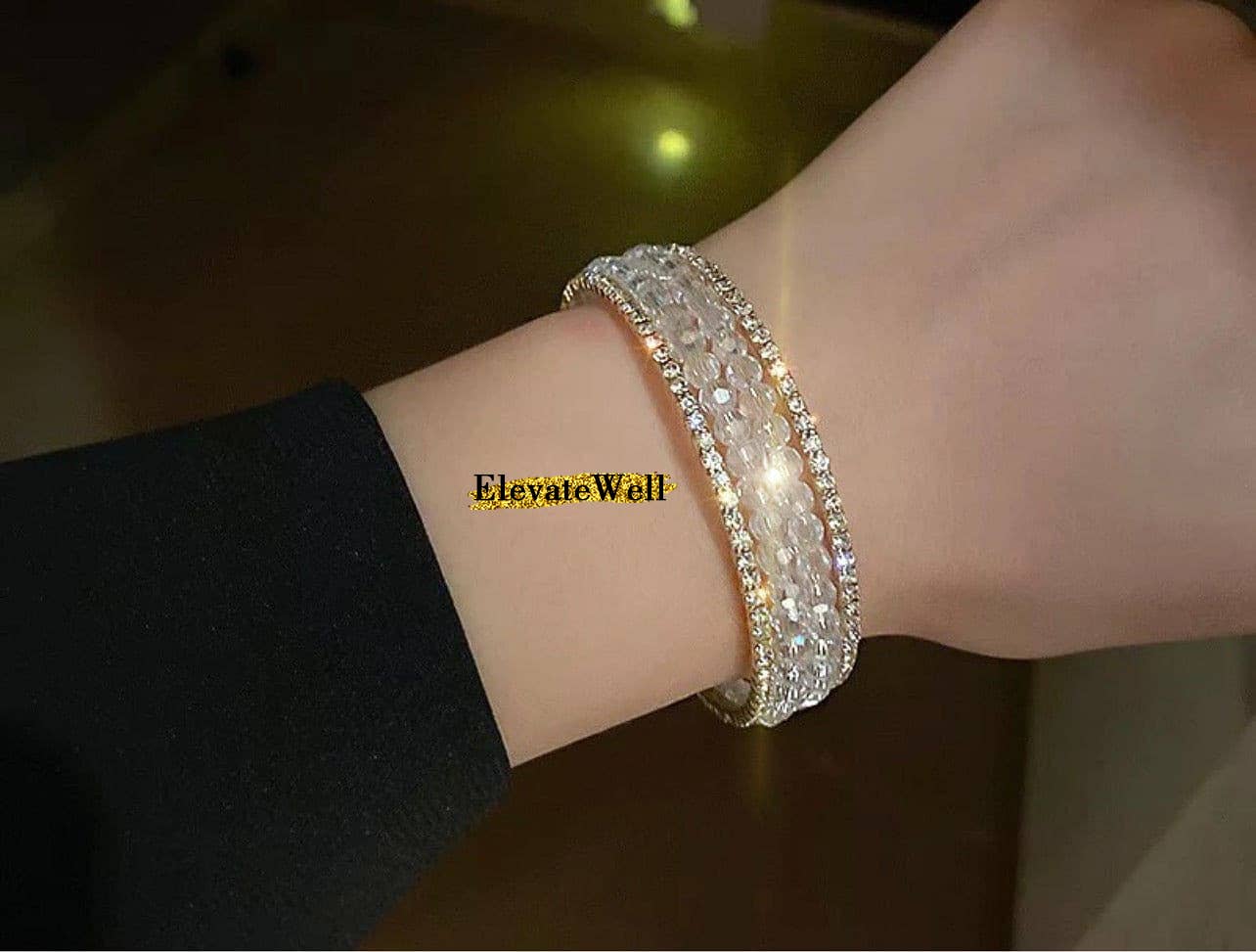 ElevateWell - Wholesale Cuff Bracelet - Crystal Rhinestone Bracelet2