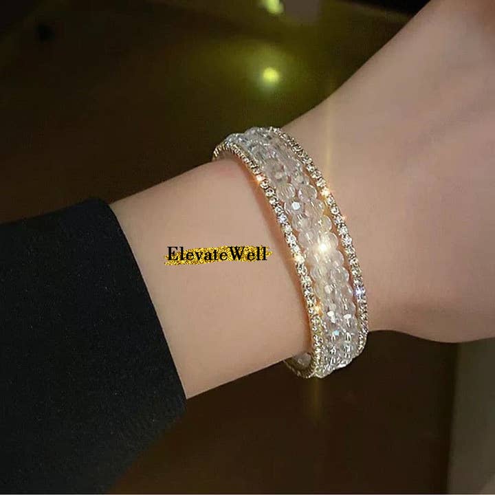 ElevateWell - Wholesale Cuff Bracelet - Crystal Rhinestone Bracelet2