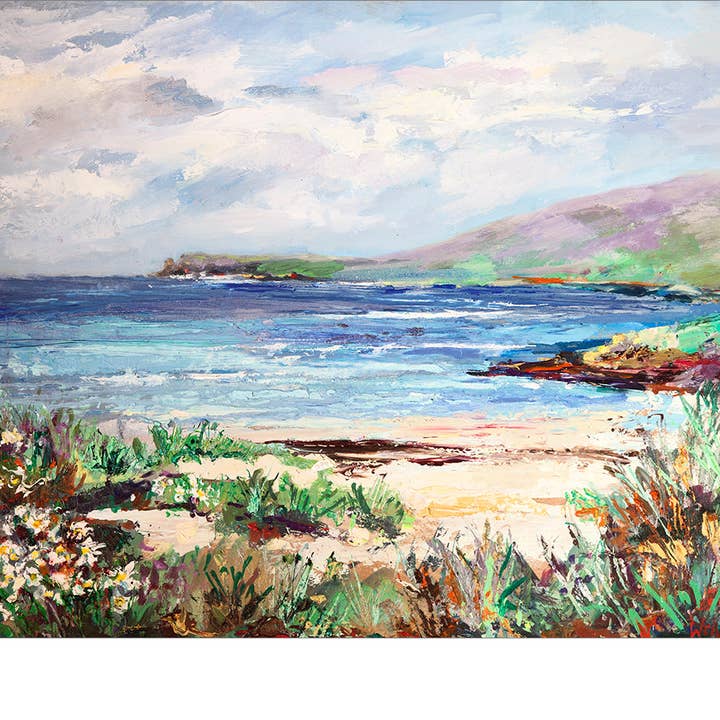Aikerness Beach Mot Rousay - Giclée Skriv ut för wholesale av The Laura Wallace Collection