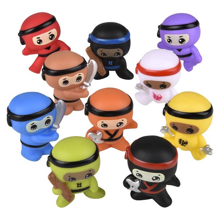 La Luna Bella - Toys - Wholesale Classic Toy - Kids - 2" RUBBER NINJA ASSORTMENT LLB kids toys
