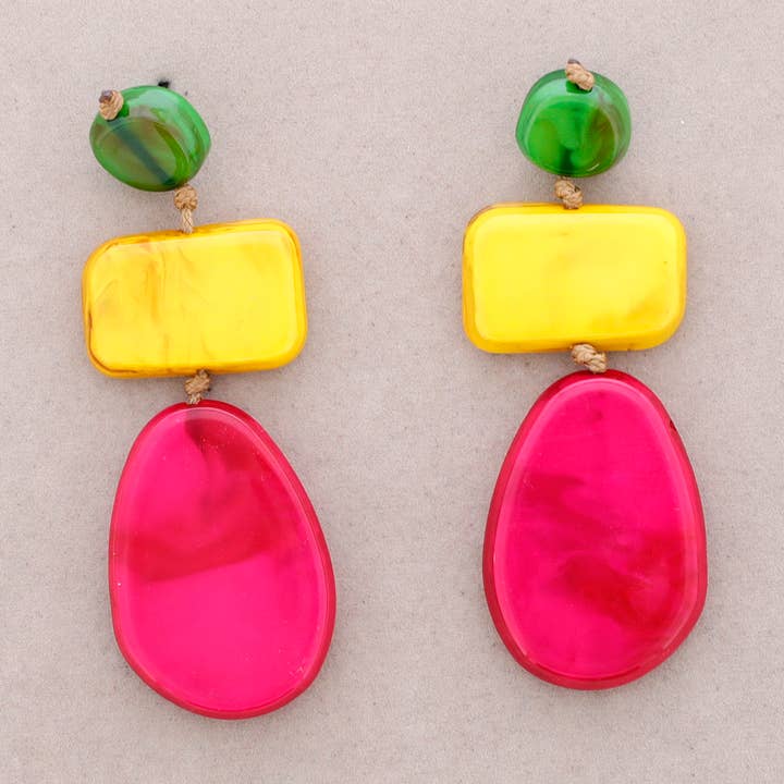 Irregular Resin Geometric Shape Earrings (A) for wholesale by Sonata
