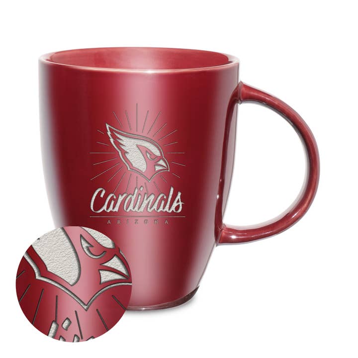 NFL Arizona Cardinals Sunburst Maroon 18oz Ceramic Mug for wholesale by Rico Industries