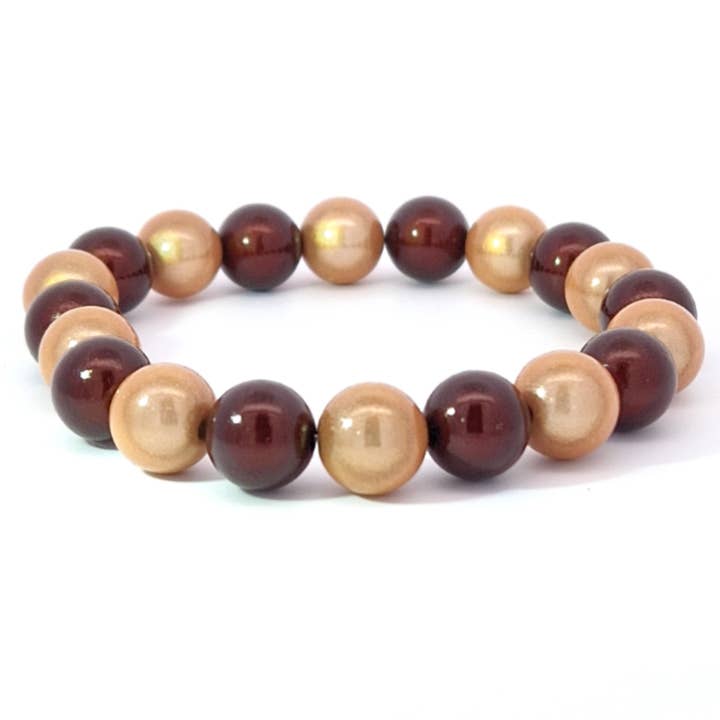 Bracelet Wonder sand-chocolate 10mm for wholesale by Impala