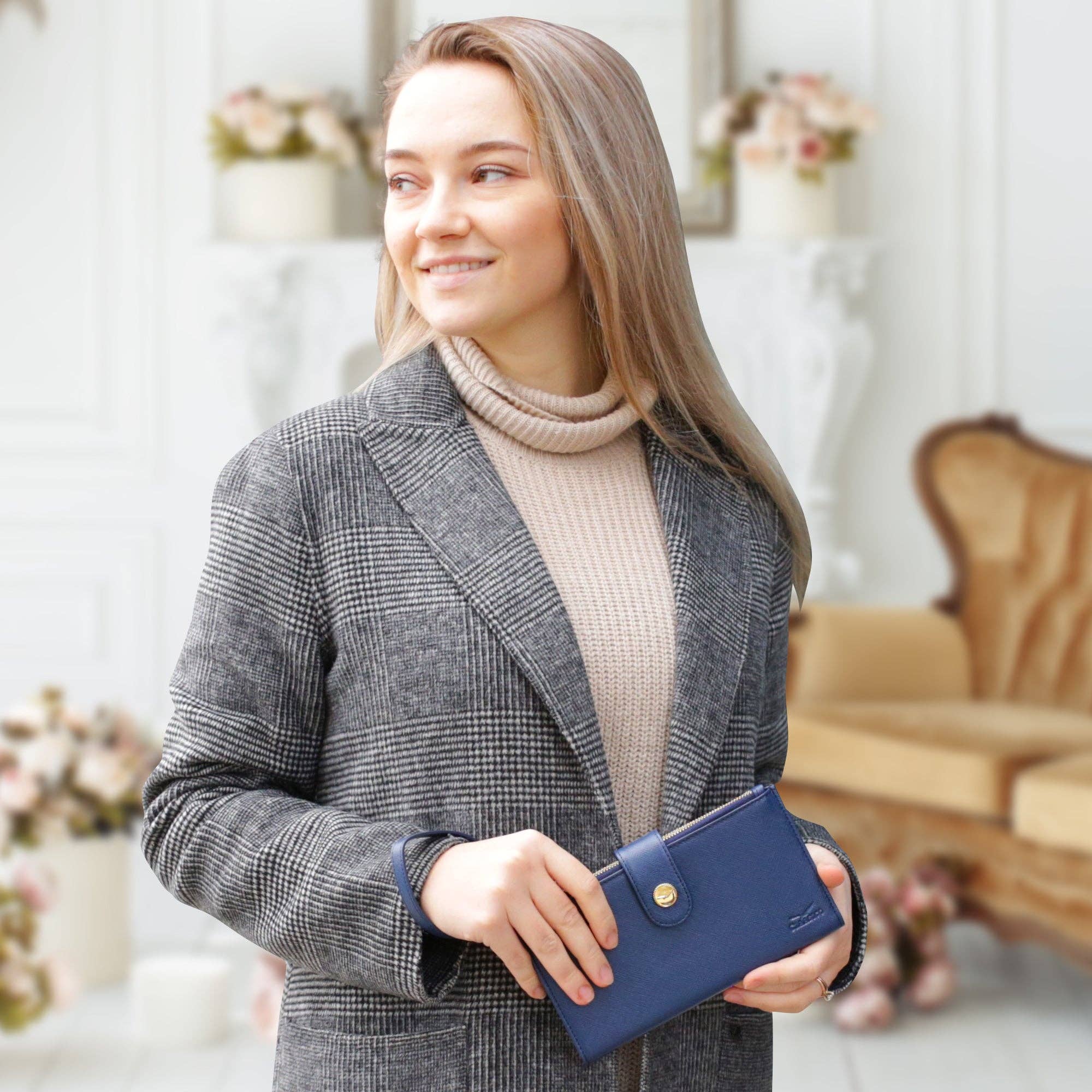 Claasico - Wholesale Phone Wallet - Women's - Women’s RFID wristlet wallet phone holder16