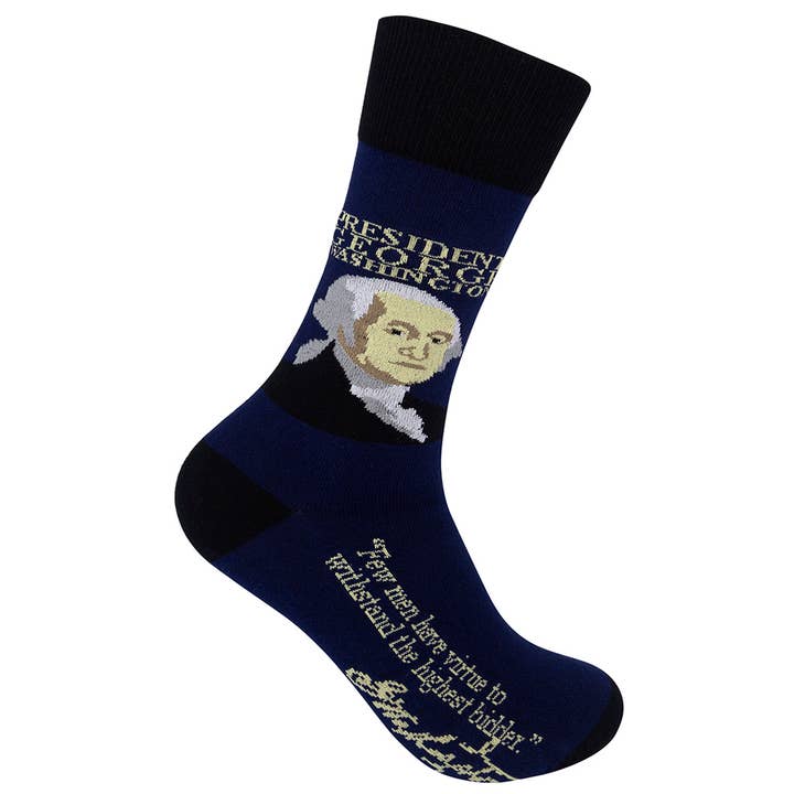 President George Washington Socks | Funatic for wholesale by Funatic - About Face Designs - Nice Enough Merch Co