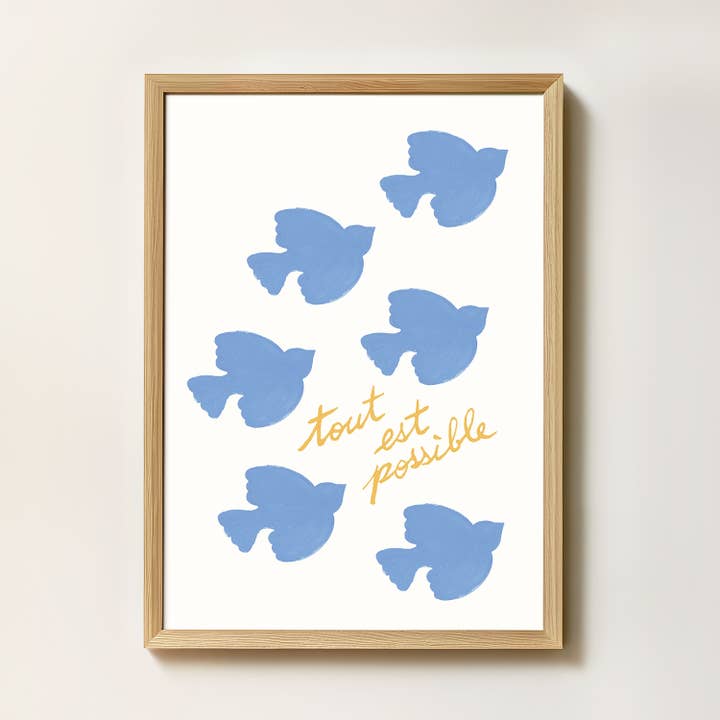 Affiche "Tout est possible" pour la vente par intemporalis