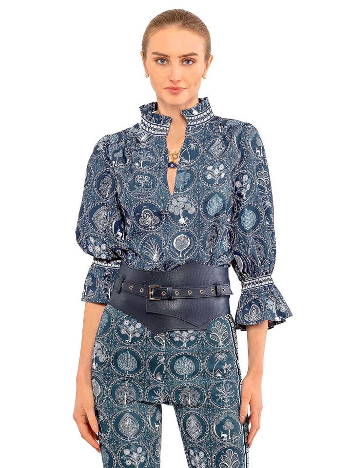 Gretchen Scott LLC - Wholesale Tunic - Women's - Ruffleneck Tunic - Circle of Love