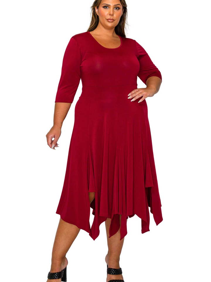 Handkerchief Hem Dress for wholesale by J2 FASHION