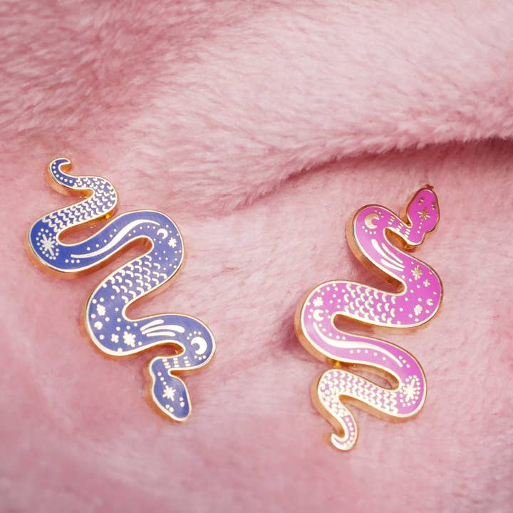 MALICIEUSE – alfinete de lapela por atacado – Pin de cobra rosa1