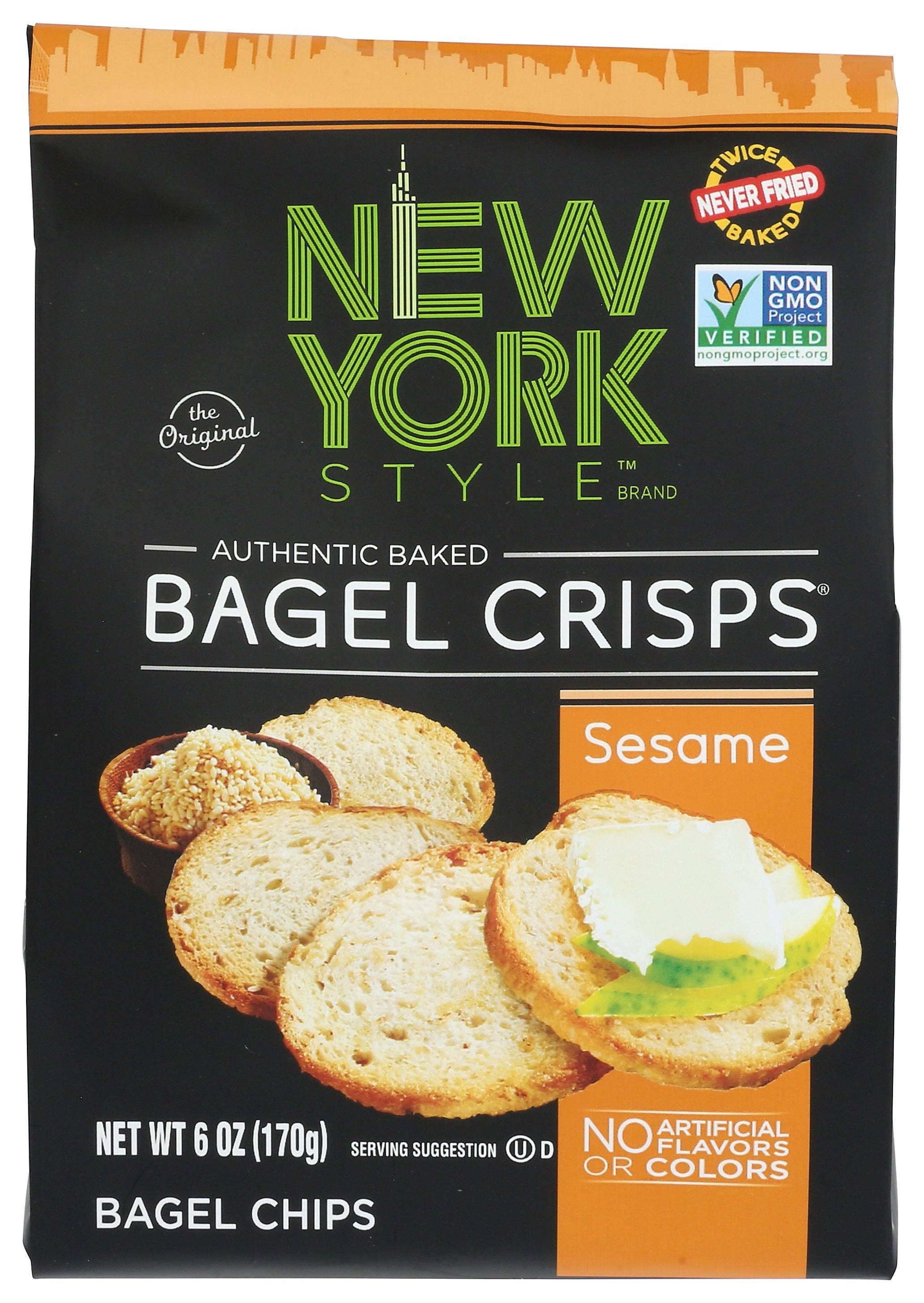 Everyday Supply Co - Wholesale Crackers - NEW YORK STYLE BAGEL CRISP SESAME - Case of 60
