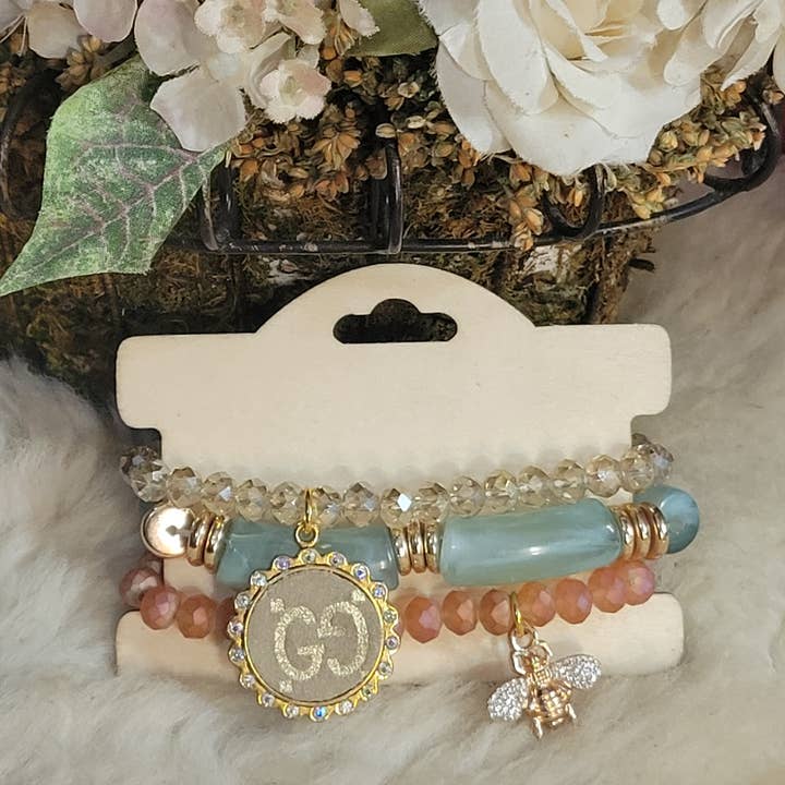 Upcycled Always & Forever accessories - Wholesale Jewelry Set - Upcycled small stacks - last ones available 13