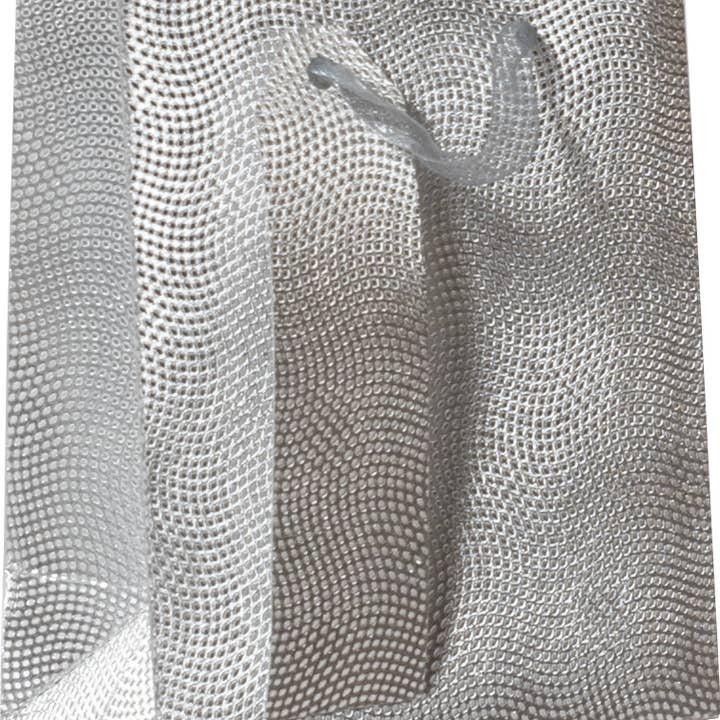 Party Partners - Wholesale Gift bag - Silver Glitter Dots Small Gift Bags Boutique0