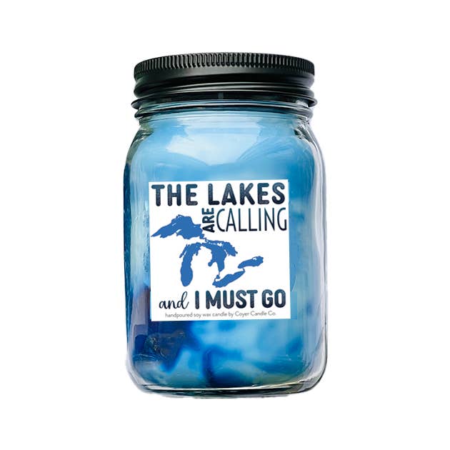 Coyer Candle Co. - Wholesale Jar/Filled Candle - 16 oz Candle Jars - The lakes are calling...