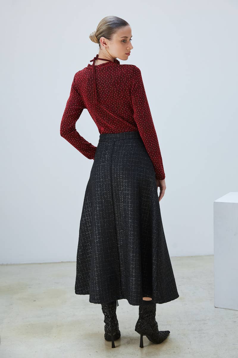 ELLI WHITE - Wholesale Skirt - Women's - Long tweed skirt3