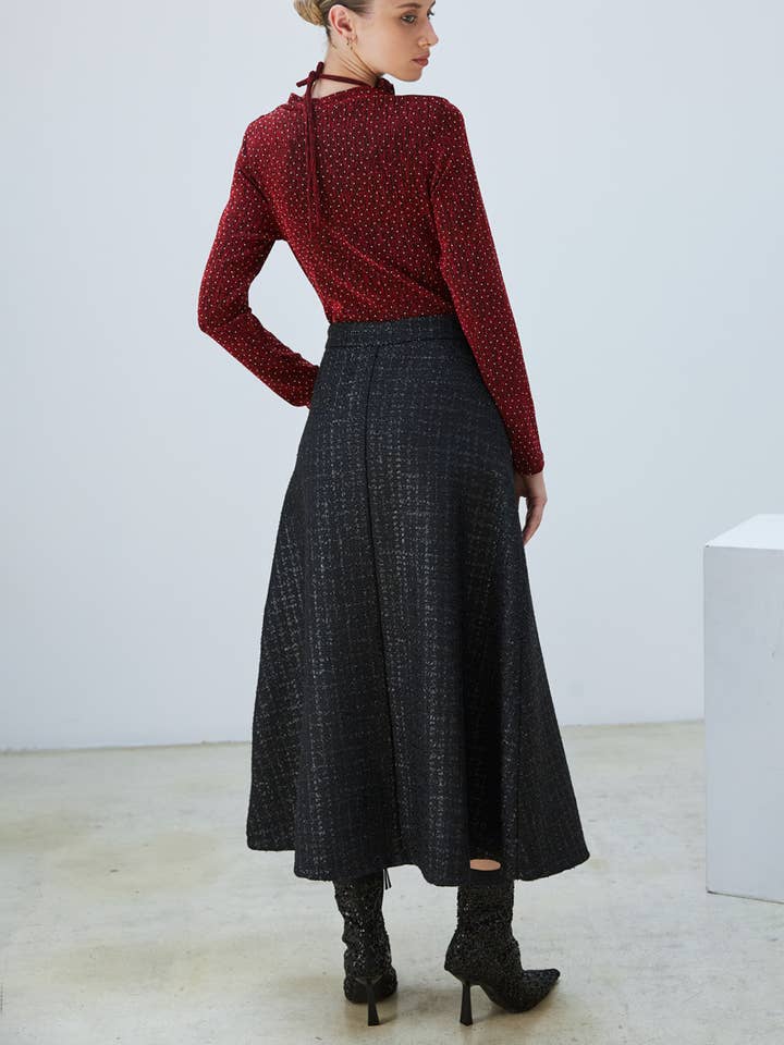 ELLI WHITE - Wholesale Skirt - Women's - Long tweed skirt2