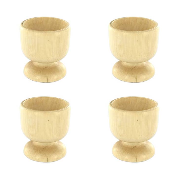 Fackelmann - Vendita all'ingrosso Portauovo - Set di 4 portauova di design in edizione in legno0