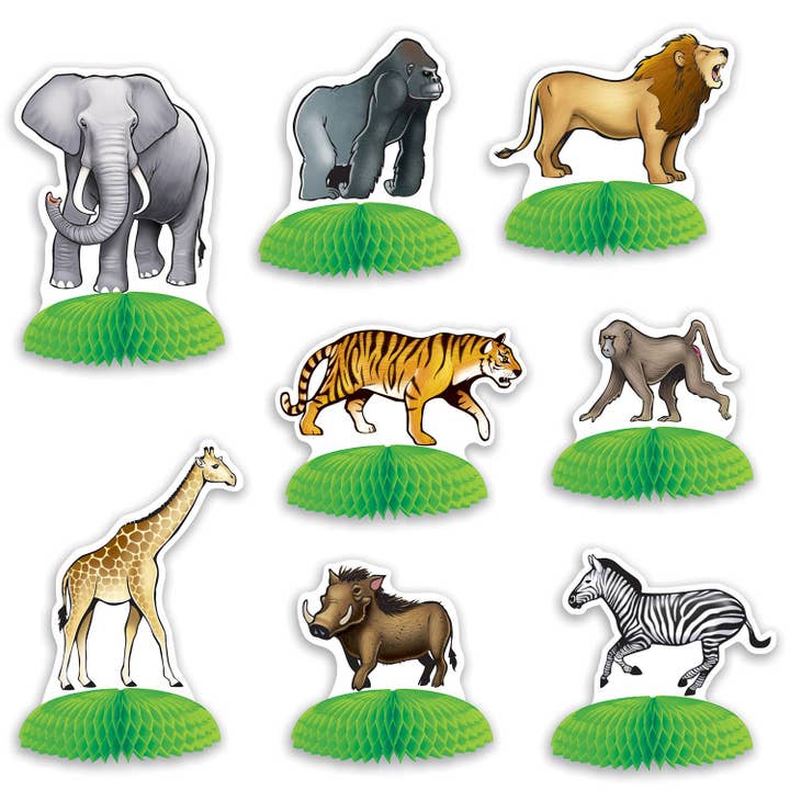 Jungle Safari Animal Mini Centerpieces - 7.5cm x 14cm for wholesale by 360 Degrees Ltd