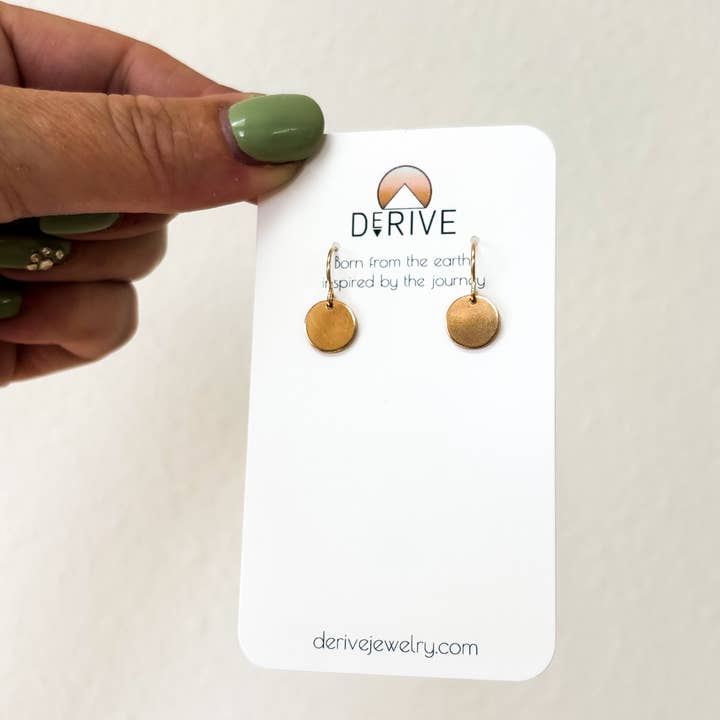 Mini Coin Earrings for wholesale by Derive Jewelry