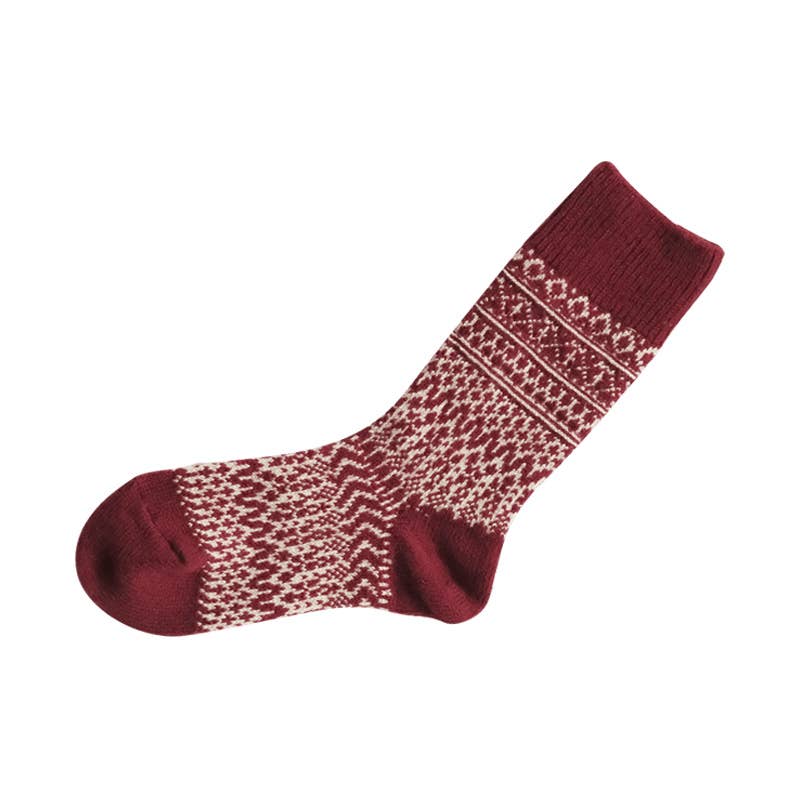 NISHIGUCHI KUTSUSHITA - Vendita all'ingrosso Calzini - Unisex - Calze jacquard in lana NK01015