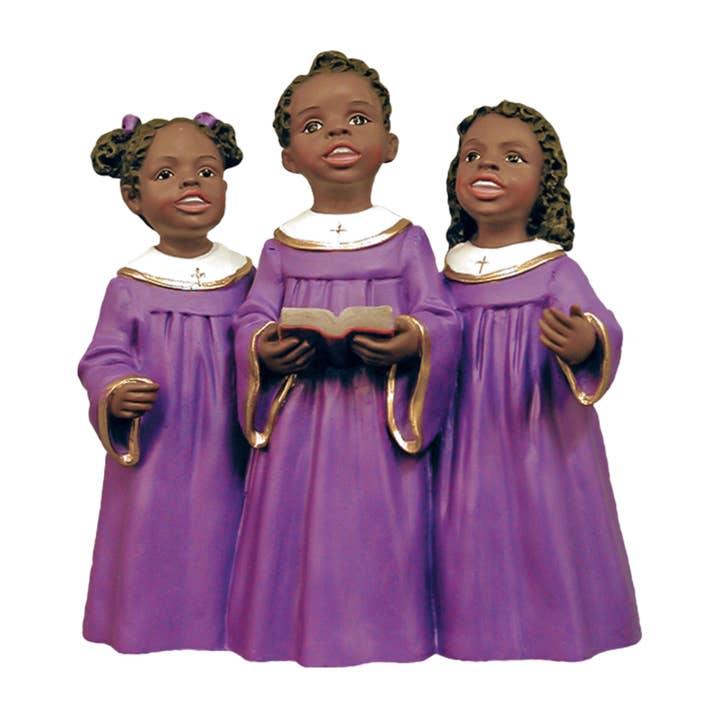 16060 : Banc d'église afro-américain : Chœur d'enfants, 4"H pour la vente par Positive Image Gifts