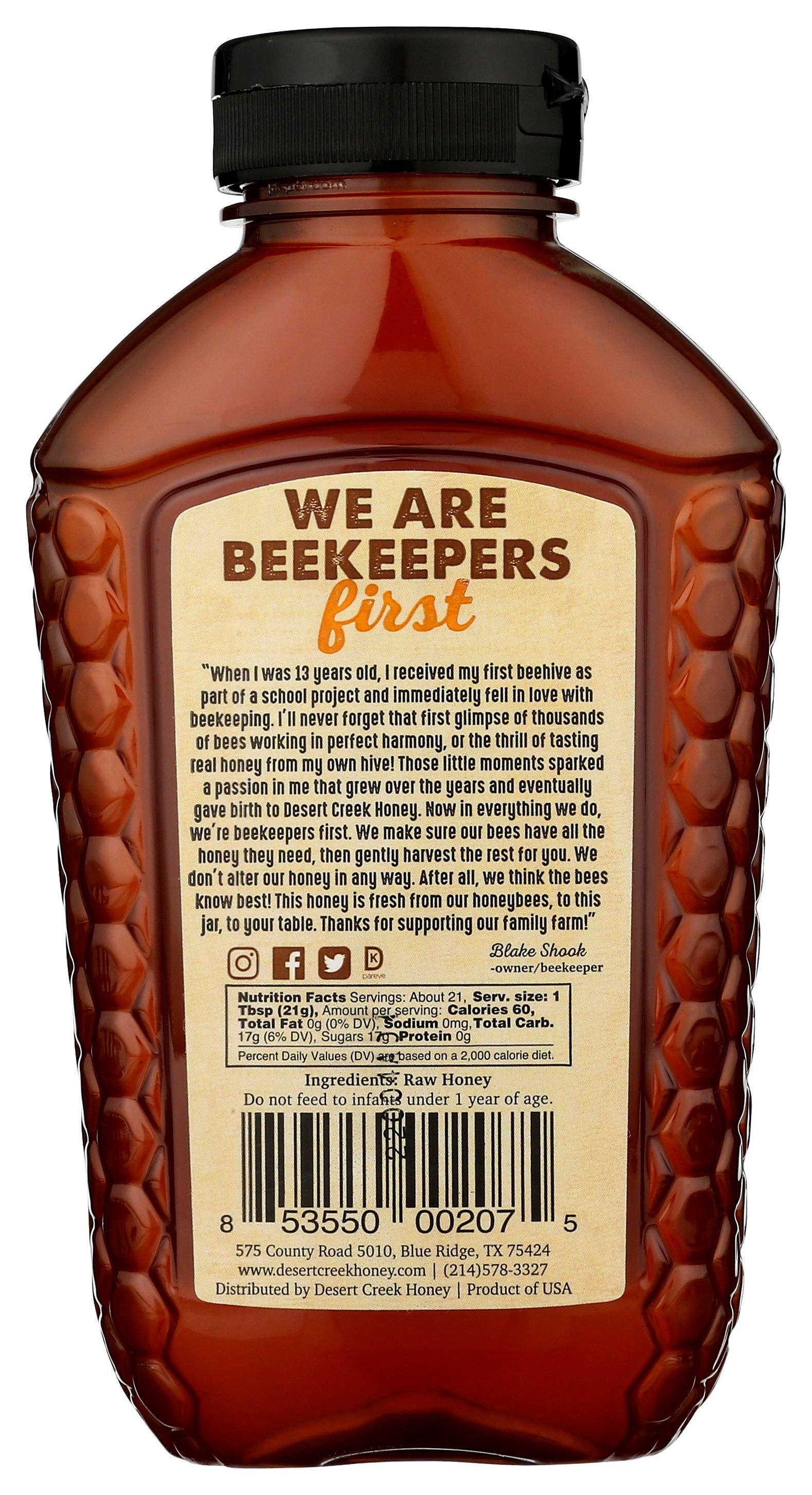 Everyday Supply Co - Wholesale Honey - Desert Creek Raw Texas Honey - 16Oz (Case Of 6)1