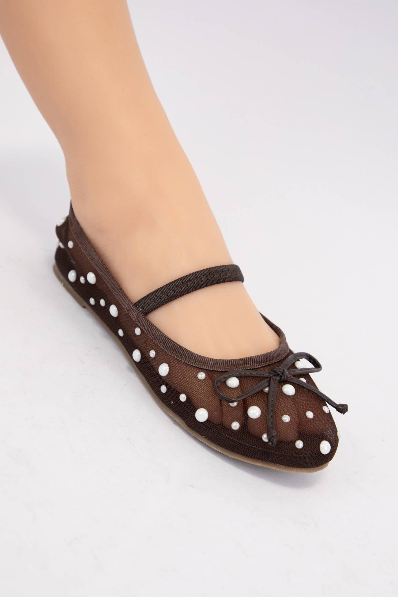 CCOCCI - Wholesale Flats - Women's - CCOCCI MINI PACK CARLY SHEER MESH WITH PEARL EMBELLISHMENT0