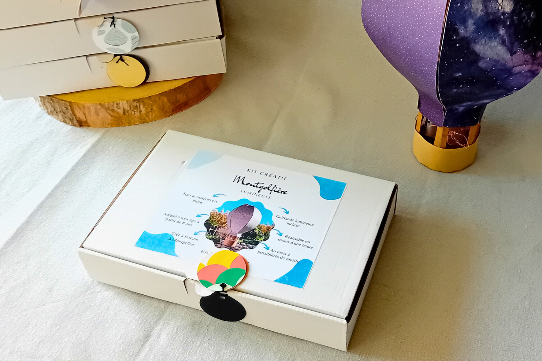 La baleine qui embosse - Wholesale DIY Craft Kit - DIY Luminous Paper Hot Air Balloon Kit8