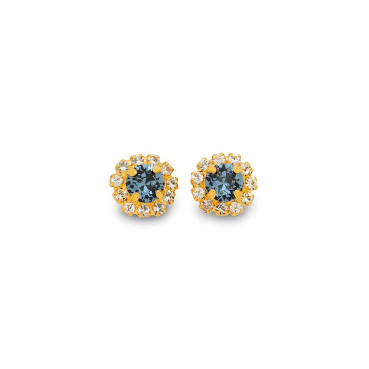Esme Earrings Denim Blue for wholesale by French Attic