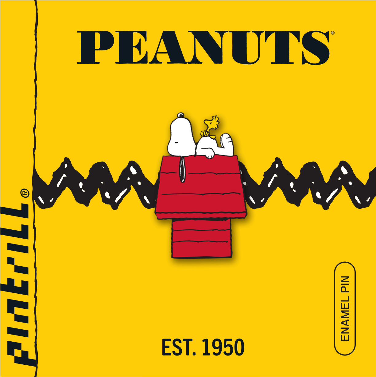 PINTRILL – Engroshandel Reversnål/knap – Snoopy & Woodstock House Pin1