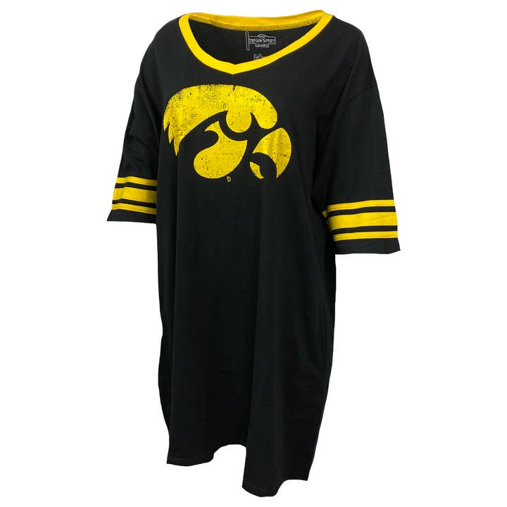 Iowa Hawkeyes Football Jersey Nightshirt for wholesale by Emerson Street Clothing Co Collegiate Shop
