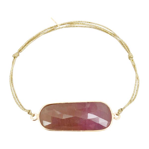 Sophie Deschamps Bijoux – wholesale Pärlarmband – TAJ-armband, guldbelagd med safir (BHOGM)1