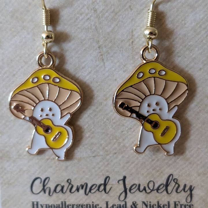 Con-Quest Crafts – Conjunto de joias por atacado – Brincos, Colares e Puxadores de Zíper de Cogumelos e Seta9