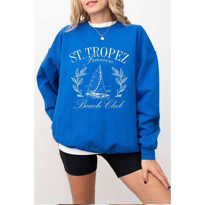 Illustrated Society - Wholesale Graphic Sweatshirt - Women's - ST TROPEZ VINTAGE GRAPHIC SWEATSHIRTS5