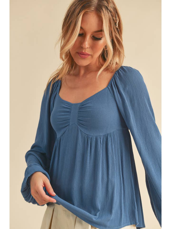 AEMI + CO - Wholesale Blouse - Women's - 8136BK Silvana Top