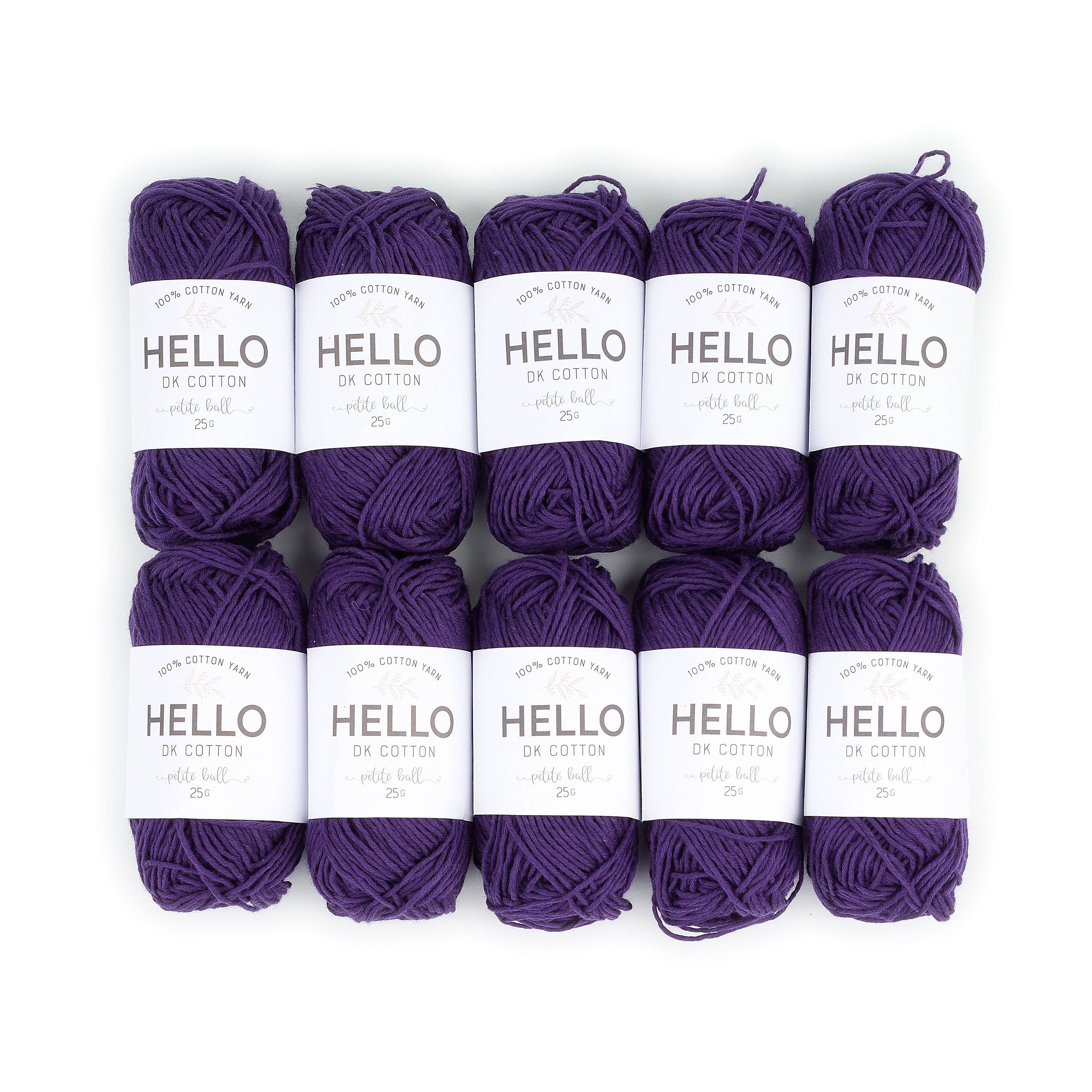 Creative World of Crafts – wholesale Garn – HEJ 100% bomull 25g Amigurumi garn förpackning med 10 bollar43