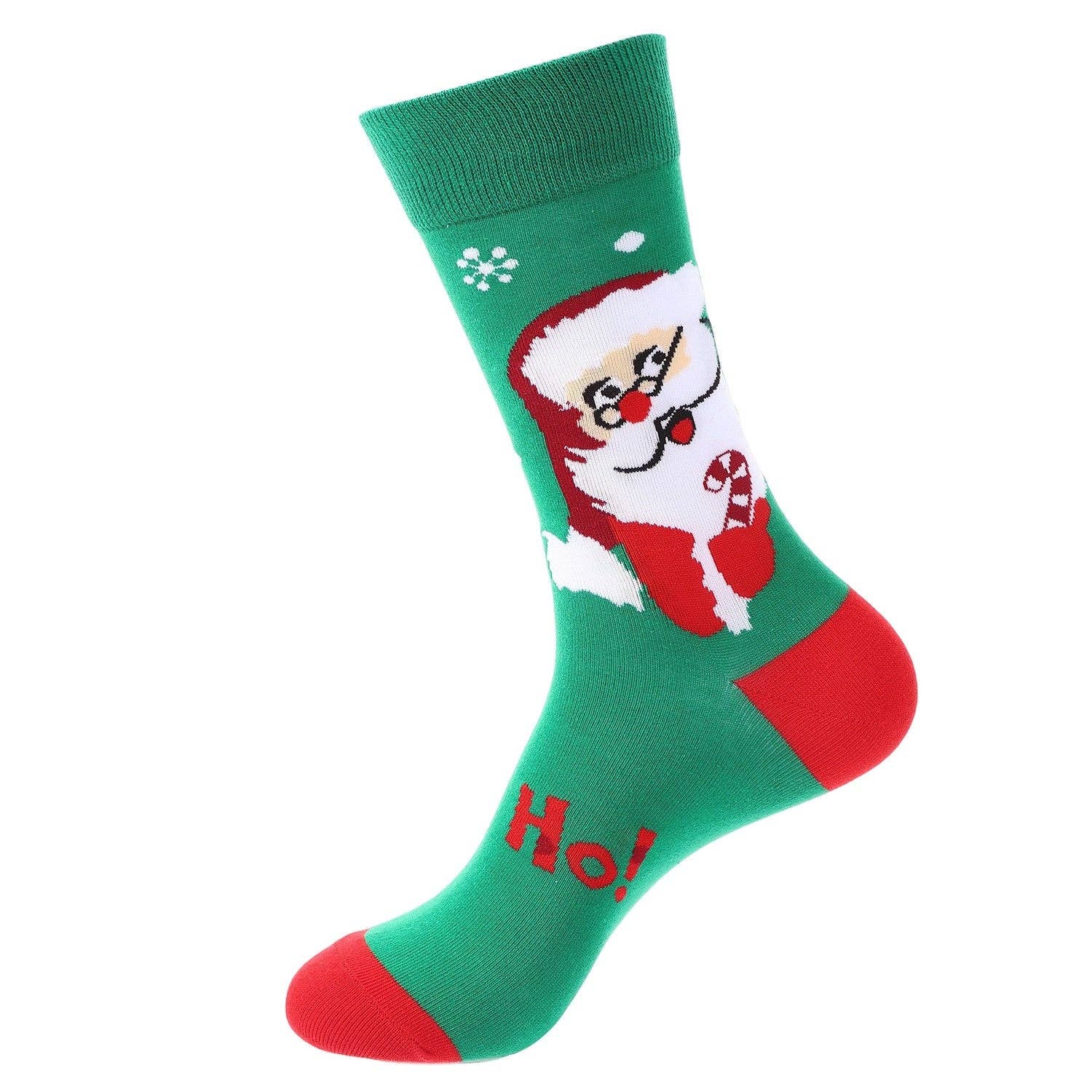 Sock Shuttle - Wholesale Socks - Unisex - Ho Ho Ho Santa Christmas Crew Socks0
