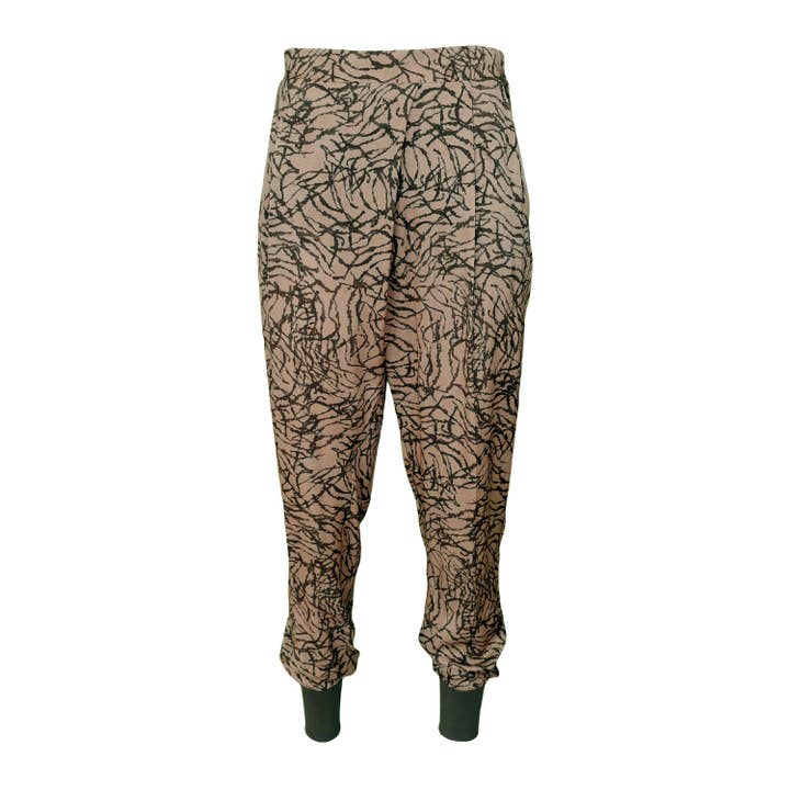 Matt Gold Printed Viscose Harem Pants for wholesale by Lalipop Design