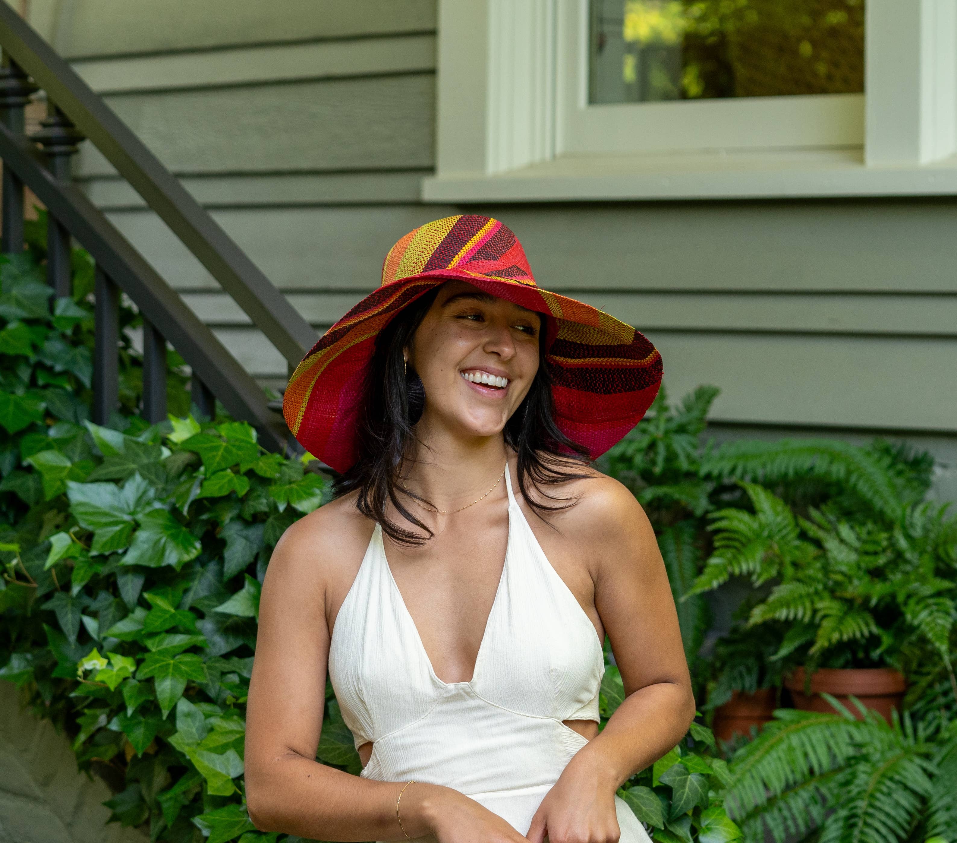 Shebobo - Vente Chapeau de paille – femme - Chapeaux de paille Shebobo Monica à larges bords rayés 13 cm et 18 cm pliables49