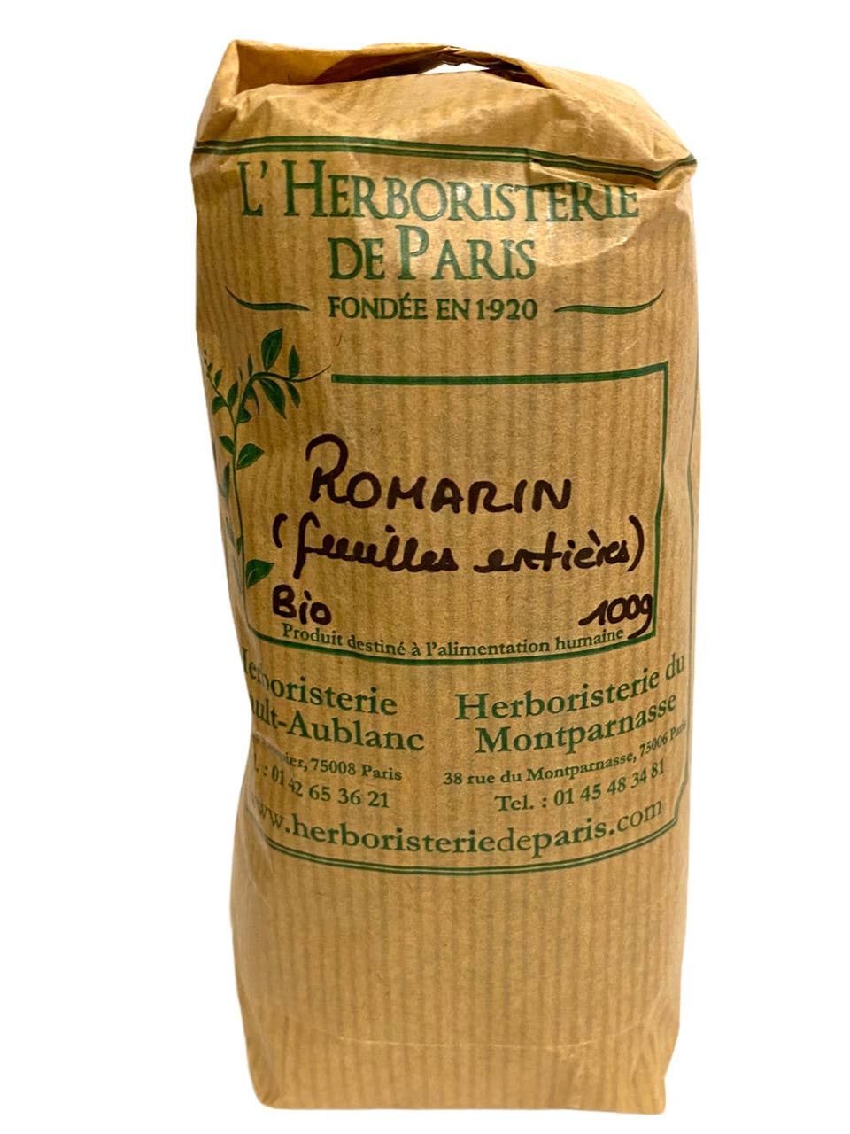 L'HERBORISTERIE DE PARIS - Wholesale Health/Detox Tea - ROSEMARY ORGANIC WHOLE LEAF 100G HERBORISTERIE DE PARIS0