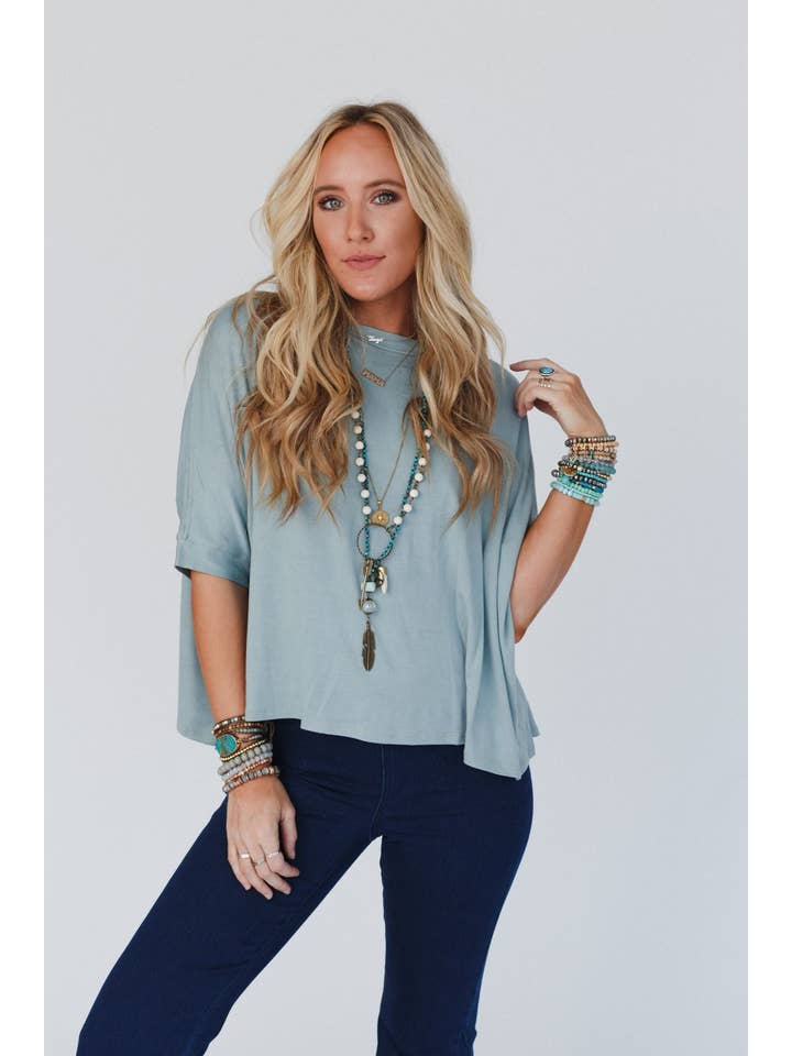 Three Bird Nest - Wholesale T-Shirt - Women's - Just Chillin' Tee - Sage