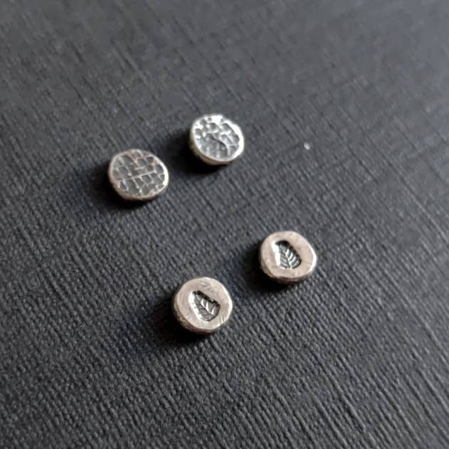 Natalia Araya- Jewelry - Wholesale Stud/Post Earrings - Stamped Silver Stud Earrings6