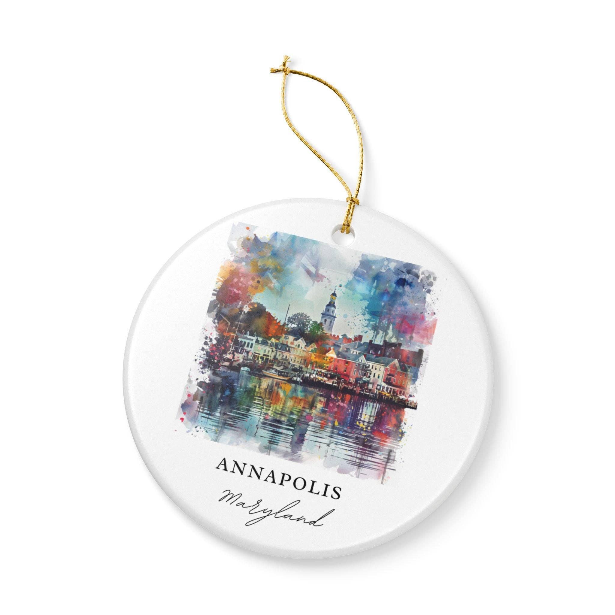 Premium Travel Art - Wholesale Ornament - Annapolis MD Ornament: Unique Annapolis Souvenir, Annapolis MD Xmas Decor, and Authentic Maryland Gift3