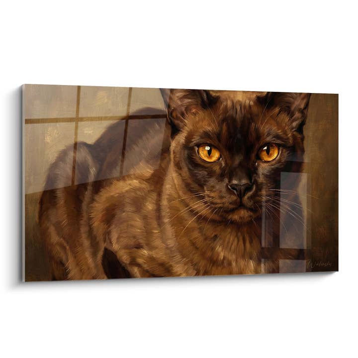 Birmaanse Kat Schilderij met Gouden Ogen - Intense Blik - Birmaanse Kat Editie voor wholesale door Walensky