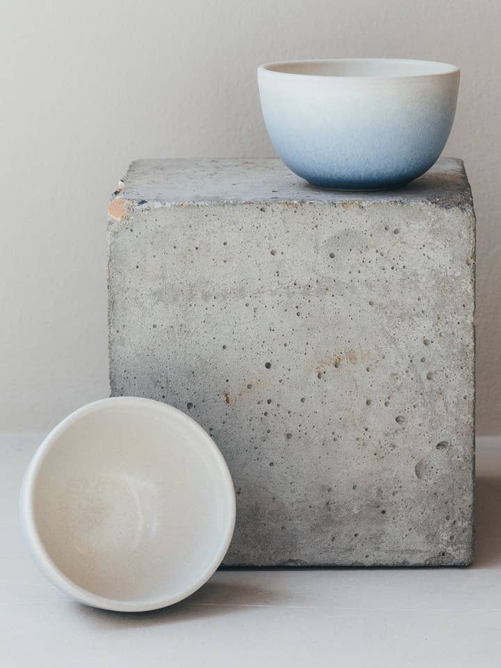 SO COFFEE cup small blue and white for wholesale by San Pi