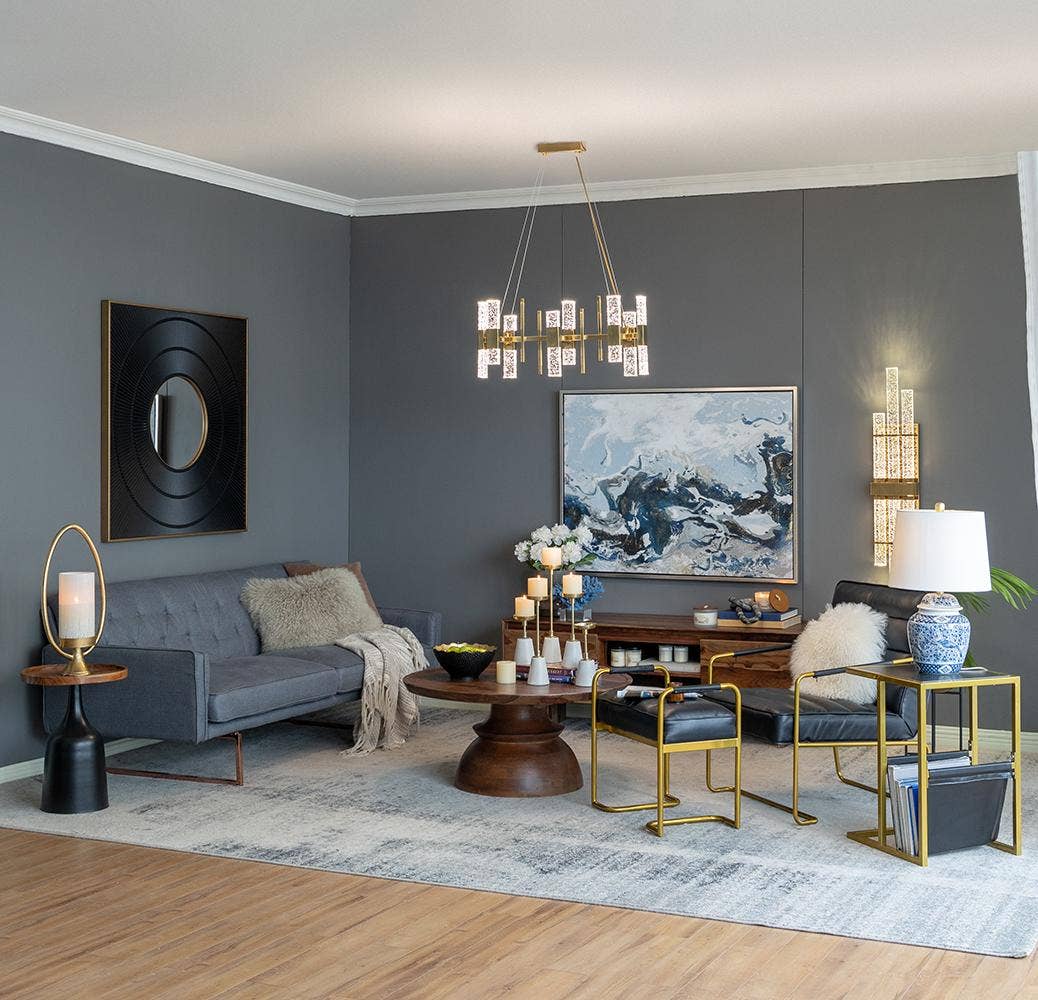 A&B Home Group Inc. - Wholesale Candle Holder - S/2 Oval Halo Hurricane Candleholders - Gold11