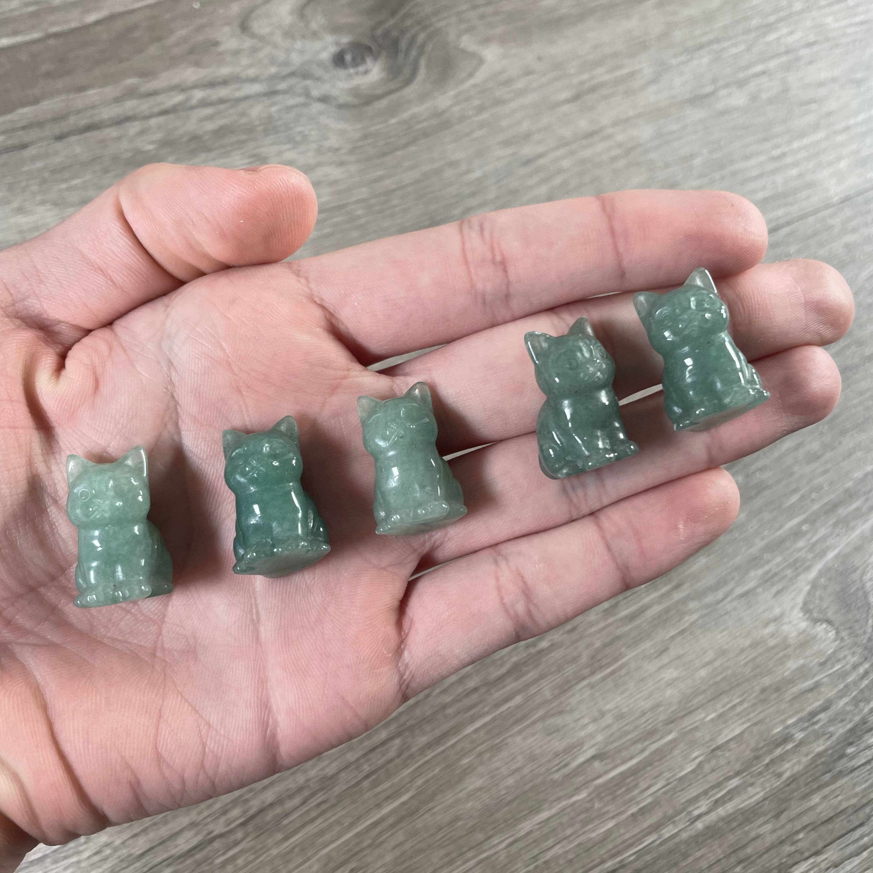 Keystone Crystals - Wholesale Decorative Figurine - Small Gemstone Cat Figurine – Carved Crystal Animal Statue 0