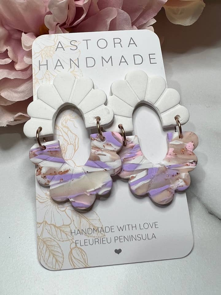 SAMANTHA - Mármol blanco y lavanda para venta al por mayor de Astora Handmade