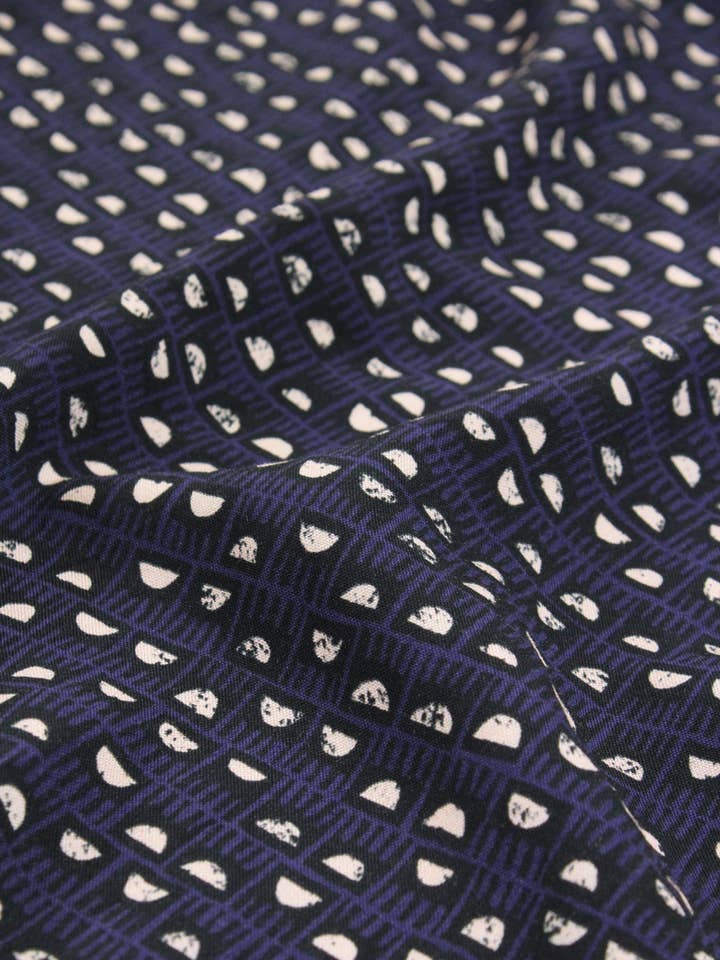 Indigo Blue Dam Viscose Fabric for wholesale by Eglantine et Zoé