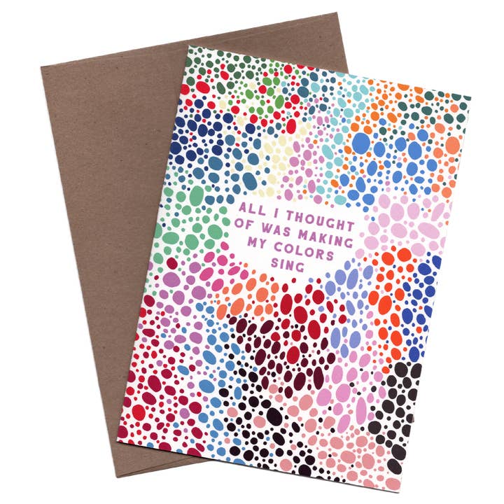 Matisse Palette Quote Card for wholesale by Hello Little Milly