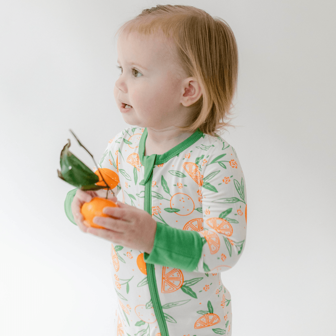 Coconut Pops - Wholesale Sleepsuit - Baby - The Poppy in Oranges3